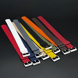 Correas de <span class=keywords><strong>reloj</strong></span> de una pieza de color Amarillo Blanco personalizado al por mayor 20/21/22mm correas de <span class=keywords><strong>reloj</strong></span> de goma FKM de paso único gris de lujo - Product Image 2