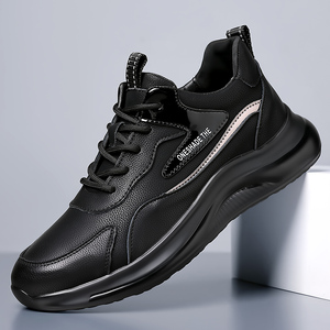 Zapatos Deportivos Casuales de Hombre, Estilo Moderno, de Caña Alta, con Capa Superior de Cuero Vacuno, para Todas las Temporadas, con Suela de Goma, Estilo para Caminar - Product Image 2