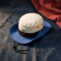 Chapeau Bob Boonie à Large Bord Personnalisé, Protection UV Extérieure, Sangle Mentonnière Réglable, Bicolore, pour Fête, Adultes, Pêche, Randonnée, OEM