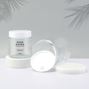 120g 250g mới đến rõ ràng Mặt Kem container rỗng Kính mỹ phẩm Jar với nắp nhựa màn hình in chất lượng cao - Product Image 2