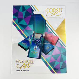 <b>Plastic</b> <b>Tote</b> Bags Garment Bag PE Film Multi Color Reinforced Handles Shopping Bag - Product Image 2