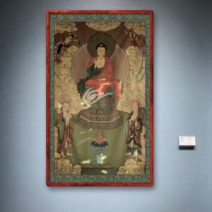 Peintures d'images bouddhistes du Bouddha du Temple de Huayan, des Trois Saints de la Dynastie <span class=keywords><strong>Yuan</strong></span>, dessinées à la main et exclusivement de la dynastie <span class=keywords><strong>Yuan</strong></span> - Product Image 2