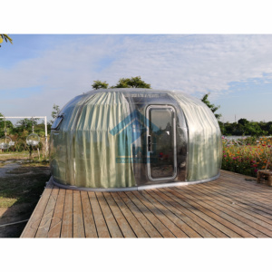 Starry Transparent <b>Tent</b> Outdoor Pavilion with Red Polycarbonate <b>Dome</b> Hotel Net Garden Leisure Arbours Pergolas - Product Image 2