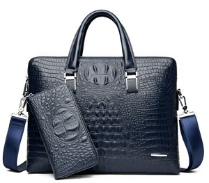 Maletín de Negocios para Hombre con Patrón de Cocodrilo, Bolso de Hombro de Moda para Hombre, Bolso Mensajero para Portátil - Product Image 2