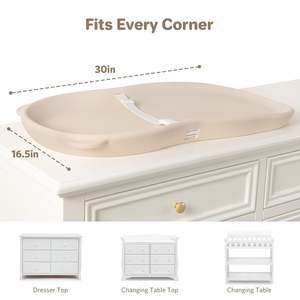 Tapis à <span class=keywords><strong>langer</strong></span> pour bébé en mousse EVA, imperméable, antidérapant, avec sangle de sécurité réglable |   Convient aux tables, commodes et lits - Product Image 6