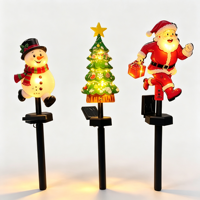 Lampes solaires LED de Noël à brancher dans le sol, panneau solaire haute luminosité IP44 rechargeable pour l'éclairage extérieur du jardin et du paysage