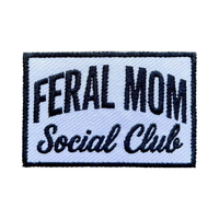 Lugano Feral Mom Social Club Patches de broderie en fer 3 "Appliques de couture pour sacs à dos Humour Broderie sarcastique pour garçons