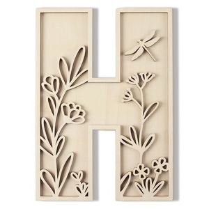 Letras de Madera Grandes de 12 Pulgadas en Capas, Letras Pintables con Diseño Floral para Manualidades, Decoración de Bodas, Cumpleaños y Hogar - Product Image 3