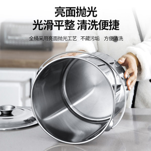 Stainless Steel Carrying <b>Bucket</b> <b>With</b> <b>Lid</b> 10L Round Water Storage For Home And Kindergarten Use - Product Image 5