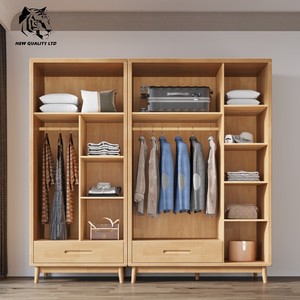 Armario de madera para dormitorio, diseño nuevo, almacenamiento, precio de fábrica, logotipo personalizado, gran stock, listo para enviar - Product Image 5