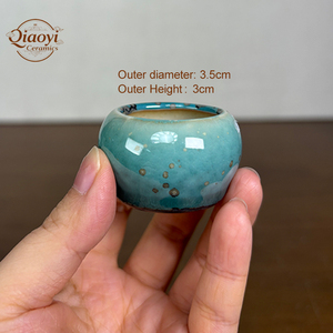 Mini pots à fleurs en porcelaine créative Yixing, forme naturelle, surface émaillée cuite au four, écologiques, durables, jardinière - Product Image 2