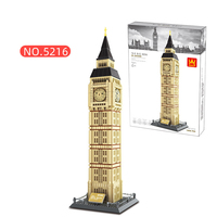Blocs de Construction Personnalisés 5216 Célèbre Londres Landmark Elizabeth Tower Architecture MOC Brique Jouets Éducatifs pour Enfants Cadeau