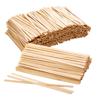 Agitateurs à café en bois jetables écologiques de qualité alimentaire Ecoware, cuillères à thé, bâtonnets, design minimaliste en stock