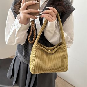 Custom Corduroy Tote Bag for Women Shoulder Cord Purse with Inner Pocket Printing logo Wholesales Fashion Tote Bag - Product Image 1