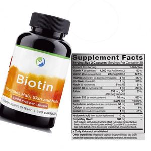 Vitaminas de Marca Propia Ausreson, Pastillas de Biotina, Colágeno, Queratina, B7, Suplemento para el Crecimiento del Cabello, Tabletas de Biotina de 10000mcg para el Crecimiento del Cabello - Product Image 5