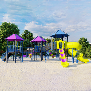 Unidad de Juego Multifuncional con Tobogán para Plazas Municipales, Parques Comunitarios y Resorts Familiares, Tobogán <span class=keywords><strong>Infantil</strong></span> para Exteriores - Product Image 3