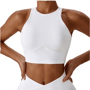 New Custom High Quality Lightweight Four-Way Stretch Gym Yoga Fitness Tank Top Backless Threaded Hollow <b>Tight</b> Fitting High - Product Image 2