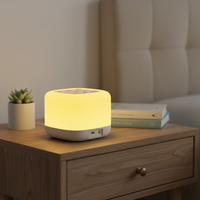 Veilleuse carrée portable pour enfant, à commande tactile, à intensité variable, en ABS, moderne, lumière blanche chaude, rechargeable, lampe de sommeil pour bébé