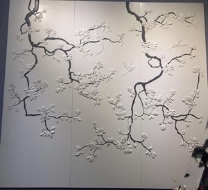 室内装飾用壁パネルモダンクラシックスタイルリビングルームテレビ背景保湿階段用カスタムラグジュアリー3Dアート - Product Image 2