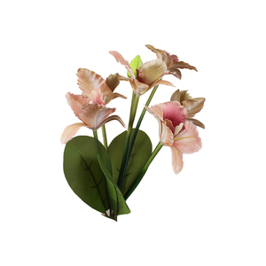 Método ligero hecho a mano estilo moderno de larga duración de 7 cabezas Cattleya orquídea ramo de flores de seda para sala de estar mesa de comedor - Product Image 3