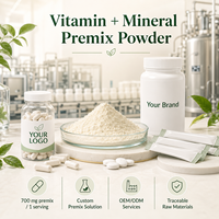 Poudre de mélange multivitaminé et minéral personnalisée OEM pour le développement de produits (comprimés, capsules, gouttes, sachets) destinés aux marques de compléments alimentaires