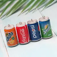 Free Shipping Charms Artificial Small Zip-top Can Drink Bottle Kawaii Craft Supplies Metal Embellishments For Phone Decoration