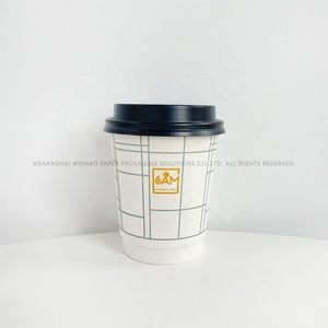 Vasos de papel impresos personalizados respetuosos con el medio ambiente con logotipo biodegradable compostable PLA recubierto para cero residuos evento tazas al por mayor a granel - Product Image 3
