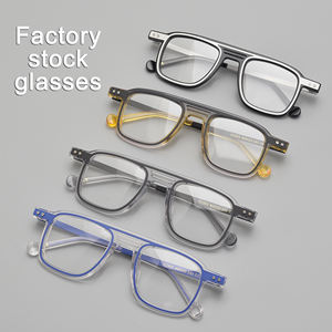 ファッショナブルなスクエアフレームメンズトレンディーなロックメガネフレーム高品質のアセテート装飾近視眼鏡フレーム - Product Image 3