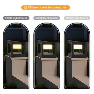 Lampada <span class=keywords><strong>Solare</strong></span> <span class=keywords><strong>LED</strong></span> da Giardino con Controllo Luminosità, Faretto <span class=keywords><strong>a</strong></span> Colonna Rotonda per Villa, Luce <span class=keywords><strong>Solare</strong></span> Decorativa per Paesaggio - Product Image 3