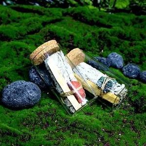 Customized California White Sage Set With Peru Palo Santo Smudge Stick Crystal Quartz Stone Kit Incense