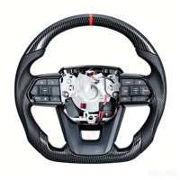 Volant de direction aspect carbone pour Toyota Hilux Fortuner 4x4, volant de course en cuir personnalisé