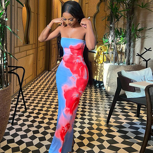 new fashion dresses African Dresses for Women 2021 New Fashion Summer V-neck African Short –  Surprise store main image 1