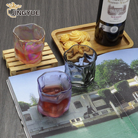 Tasses à lait pour bar et restaurant, 9,5 oz, verres colorés torsadés, sans BPA, portables, pour jus, café glacé, eau potable