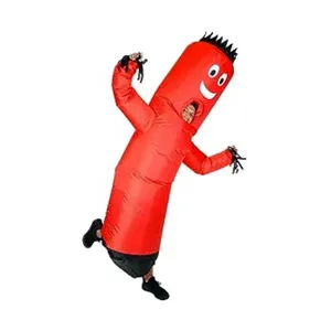 Mini gonfiabile aria ballerino tubo uomo Costume colorato gamba singola gonfiabile Set ondulato pubblicitario gonfiabile aria ballerino Costume