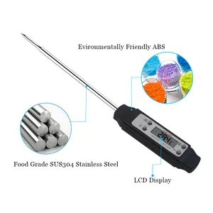 Termometro Digitale per Carne CH-103 con Sonda Lunga e Termometro per Alimenti in Acciaio Inossidabile per Cucina - Product Image 2