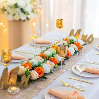 Tafel Centerpieces Decoratie Bloem Muur Achtergrond Decor Podium Lead Bruiloft Bloem Rij
