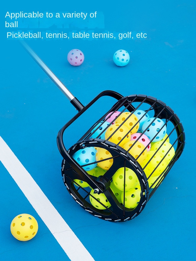 LEYAO Multi-Sport Ball Picker Upper Wheel Roller for Pickleball Tennis Golf Table Tennis Portable Court Ball Retriever