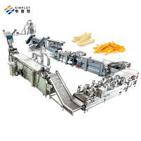 Volledig automatische industriële productielijn voor diepvriesfrieten van 1000 kg/uur, SUS304 commerciële machine voor aardappelchips en cassave-stokjes
