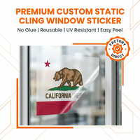 Autocollant statique transparent personnalisé avec logo pour vitres de voiture – Vente en gros