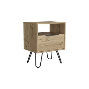 DB Skyoner <b>Light</b> <b>Oak</b> Single Drawer Nightstand Modern Minimalist Design for Bedroom or Living Room - Product Image 1