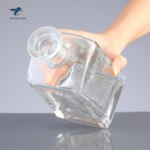 Botella de licor de alcohol de cristal azul vacía personalizada 50ml 200ml 750ml whisky <span class=keywords><strong>vodka</strong></span> Tequila - Product Image 3