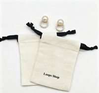 Sac en coton mousseline imprimé sur mesure avec cordon de serrage, sac en lin pour cadeaux de mariage, emballage cadeau, pochette réutilisable écologique