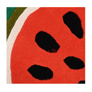 Tapis d'intérieur antidérapant en laine touffetée moderne de marque haut de gamme, motif fruits, très résistant - Product Image 2