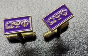 Fraternity Omegaa Psi Phi <span class=keywords><strong>CuffLinks</strong></span>ゴールドパープルギリシャジュエリー - Product Image 2