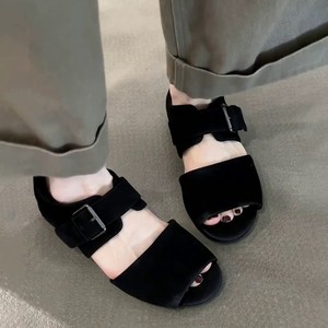 Sandalias planas de verano 2026 estilo vintage con punta abierta y una tira, con cubierta trasera, para mujer - Product Image 3