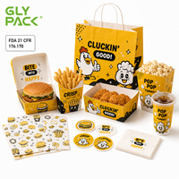 Boîte personnalisée pour ailes de poulet, conteneur en papier de qualité alimentaire avec emballage pour frites et pop-corn pour restaurant de restauration rapide à emporter, impression personnalisée