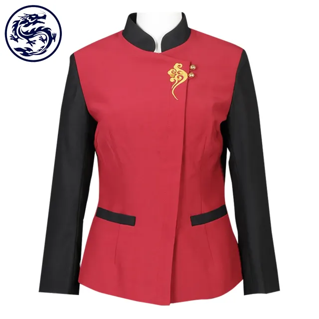 Wholesale High Quality Custom Red Fast Food Restaurant Waite Uniform Restaurant & Bar Uniforms