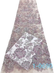 Tessuto in Pizzo di Lusso con Perline, Elegante Ricamo Guipure con Perline per Abiti da Donna - Product Image 4