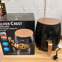Friteuse à air polyvalente 4L 5L à commande tactile avec circulation rapide de l'air et panier antiadhésif pour la cuisine