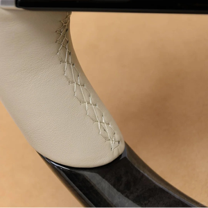 พวงมาลัยเปียโนหนังแบบครึ่งเจาะรูสีดำสำหรับ W205เมอร์เซเดส W213 W219 X290 W216 C238 W203 GLA45 C63 <span class=keywords><strong>AMG</strong></span> - Product Image 4